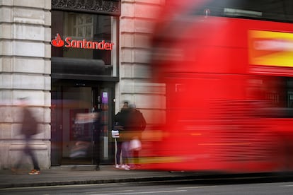 Una oficina del Banco Santander en Londres.