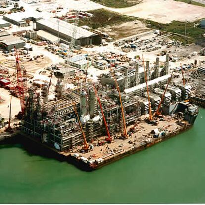 Planta de licuefación de gas natural que Dragados construye en Puerto Real para la firma noruega Statoil.