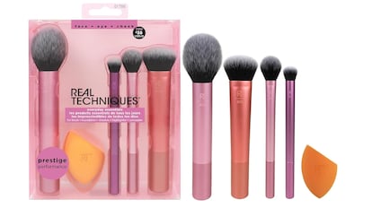 Vista del juego de brochas con descuento en Amazon.