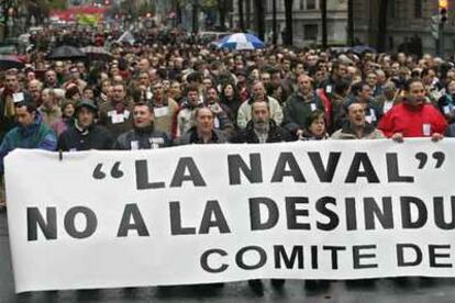 Cabecera de la marcha que ha recorrido Bilbao.