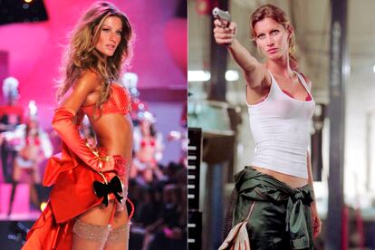 Gisele Bündchen

	Ha sido la modelo mejor pagada del mundo y, tras haber anunciado su retirada de las pasarelas, no sabemos si volverá a probar suerte en la ruleta del cine. Esperemos que de haber una segunda oportunidad le acompañe mejor fortuna y papeles más significativos que en su primera etapa, con fracasos como Taxi.