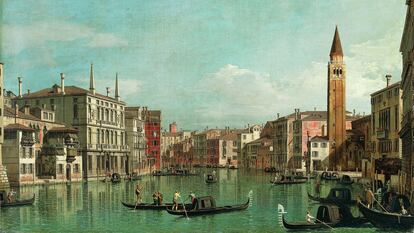 El Gran Canal de Venecia pintado por Canaletto, alrededor del año 1.730.