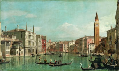El Gran Canal de Venecia pintado por Canaletto, alrededor del año 1.730.