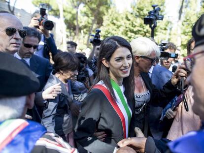 Virginia Raggi alcaldesa de Roma (Italia)