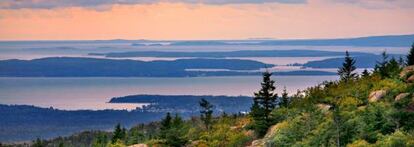 Vistas desde Cadillac Mountain, en el parque nacional de Acadia.