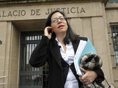 La exedil socialista de Ourense &Aacute;urea Soto, en los juzgados en 2014.