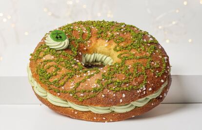 Roscón de pistacho de La Pastisseria, de Barcelona. Imagen proporcionada por el establecimiento.