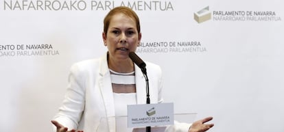 La candidata de Geroa Bai a la presidencia del Gobierno de Navarra, Uxue Barkos.