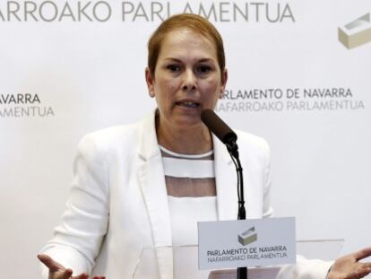 La candidata de Geroa Bai a la presidencia del Gobierno de Navarra, Uxue Barkos.