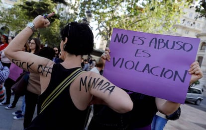 Over a thousand people protested in Valencia.