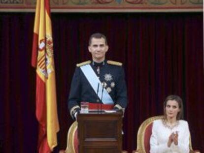 Felipe VI en la ceremonia de coronaci&oacute;n