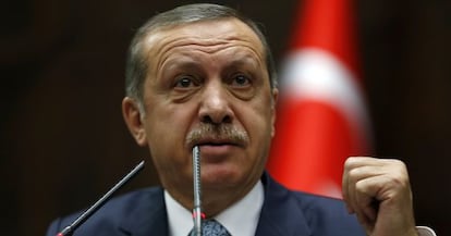 O primeiro-ministro turco, Tayyip Erdogan, em 25 de fevereiro.