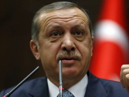 O primeiro-ministro turco, Tayyip Erdogan, em 25 de fevereiro.