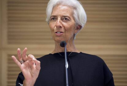 La directora del FMI, Christine Lagarde, durante una conferencia en Washington el 3 de noviembre. 