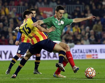 Bartra y Aduriz, en un Catalunya-Euskadi de 2015