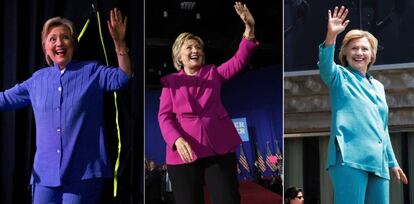 Hillary Clinton, en tres actos de campaña.