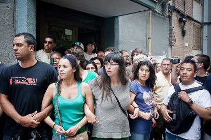 Desnonament al carrer Perafita, el 2012.