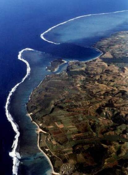 Un arrecife de coral en la isla Fidji.