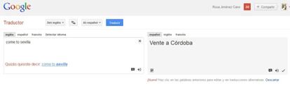 El traductor de Google devuelve un resultado entre cómico y sonrojante