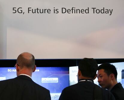 Demostraci&oacute;n de tecnolog&iacute;as vinculadas el 5G en el MWC de Barcelona.