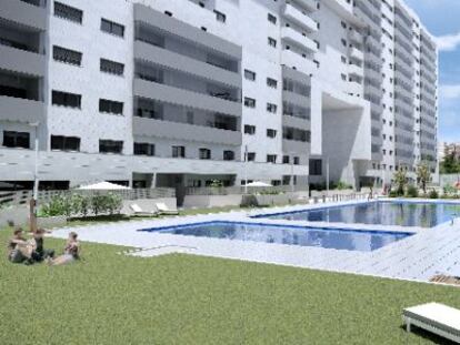 Imagen virtual de la promoción que se edificará en la parcela que ocupaba Gerencia de Urbanismo, en Chamartín