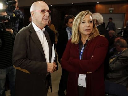 En una imagen de archivo, Joana Ortega, junto a Josep Antoni Duran Lleida.