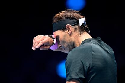 Nadal, durante el partido contra Thiem en Londres.