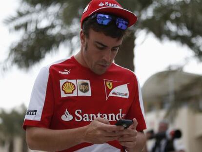 Fernando Alonso, en el circuito de Bahréin.