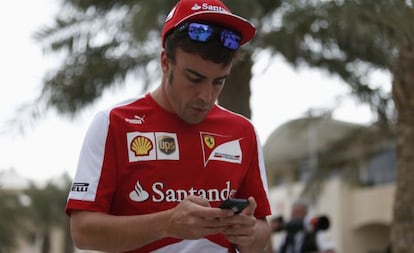 Fernando Alonso, en el circuito de Bahréin.