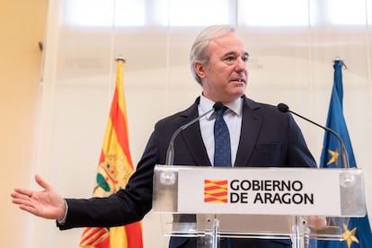 El presidente del Gobierno de Aragón, Jorge Azcón