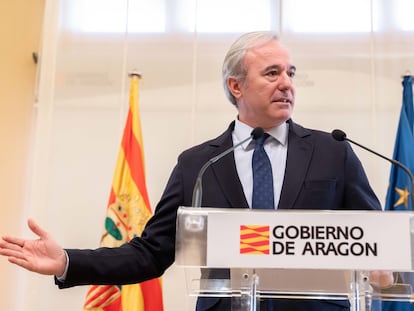 El presidente del Gobierno de Aragón, Jorge Azcón