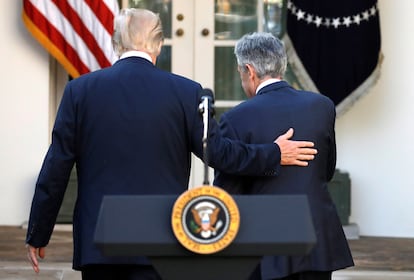 Trump y Powell tras la nominación de este en 2017.
