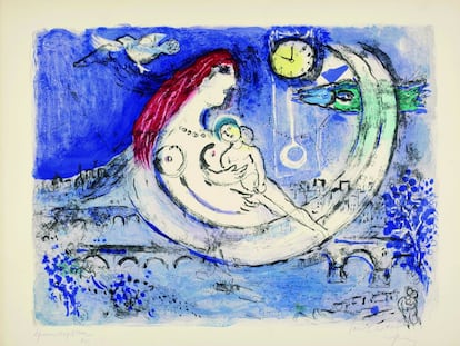 'Paisaje azul', 1958. © VEGAP, Madrid, 2016 - Chagall®