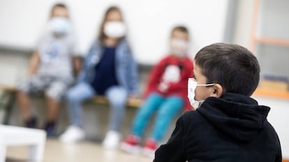 Clase en el colegio Lopez Ferreiro de Santiago de Compostela. 