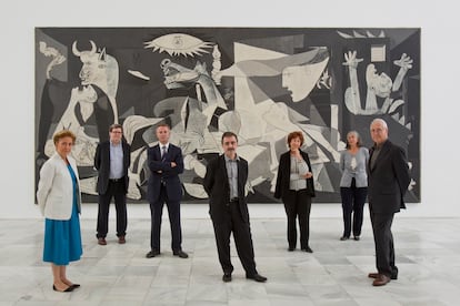 Carmen Giménez con todos los directores del Reina Sofía hasta 2019.