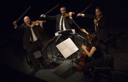 Cuarteto Quiroga en el Teatro Lara en 'Los Matinales de El País'.