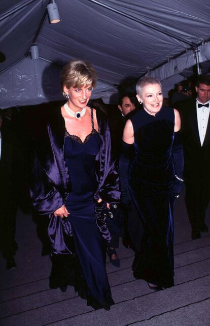 Diana de Gales, en la gala del Met celebrada en diciembre de 1996