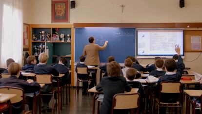 Aula el colegio Viaró, en Sant Cugat del Vallès (Barcelona) en una imagen de un vídeo promocional del centro.