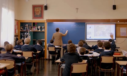 Aula el colegio Viaró, en Sant Cugat del Vallès (Barcelona) en una imagen de un vídeo promocional del centro.