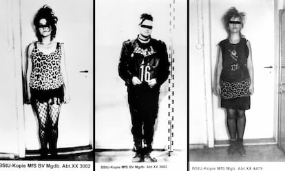Foto policiales de rockeros detenidos por la Stasi.