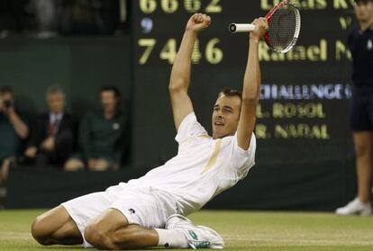 Lukas Rosol, tras vencer a Nadal.