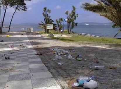 El paseo de la playa de Samil (Vigo), el pasado 23 de junio.