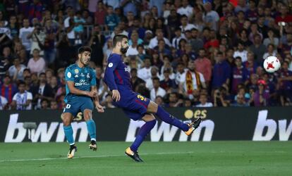 Asensio marca el tercer tanto del Real Madrid.