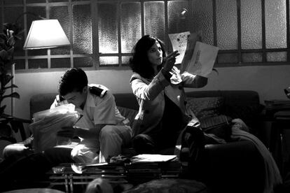 Maribel Verdú y Vincent Gallo trabajando en su novela, o en la película 'Tetro', e insensatamente callándoselo al resto del mundo