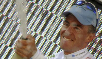 García Dapena tras vencer en una prueba en 2008.