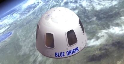 Cápsula espacial de Blue Origin.