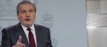 El portavoz del Gobierno y ministro de Educación, Cultura y Deporte, Íñigo Méndez de Vigo.