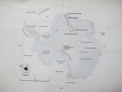 Itinerario de la expedición.