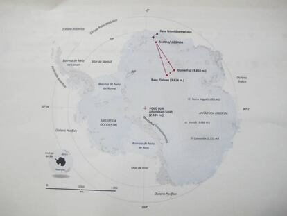 Itinerario de la expedición.