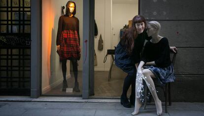 Virginia Rondeel en su tienda The Post-industrial Fashion Shop.